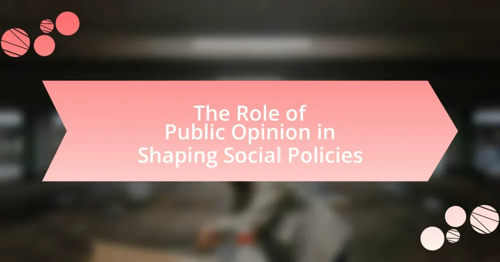 The Role of Public Opinion in Shaping Social Policies
