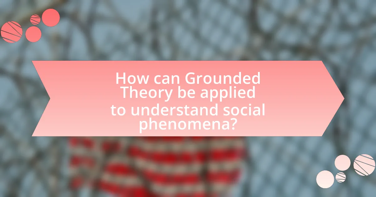 How can Grounded Theory be applied to understand social phenomena?