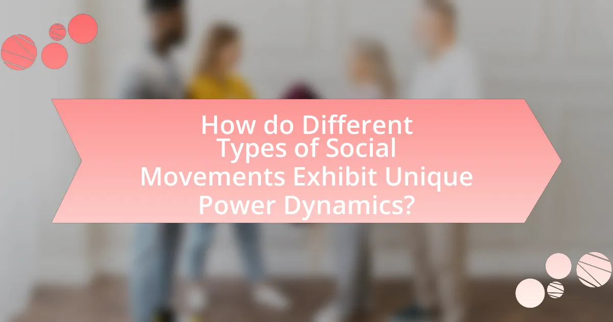 How do Different Types of Social Movements Exhibit Unique Power Dynamics?