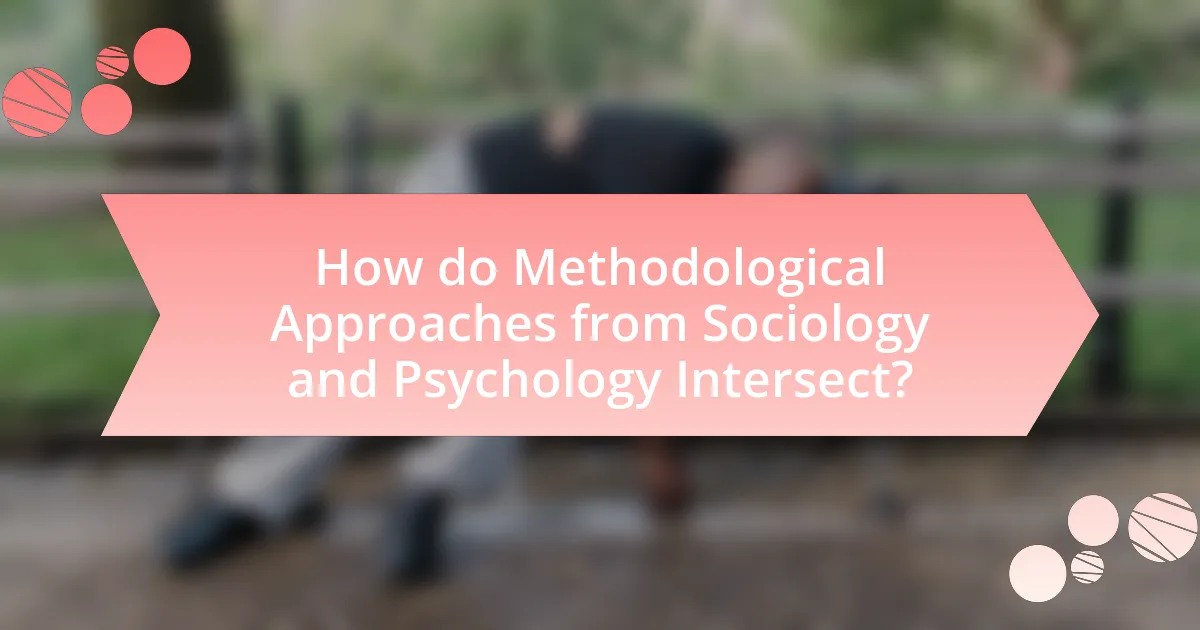How do Methodological Approaches from Sociology and Psychology Intersect?