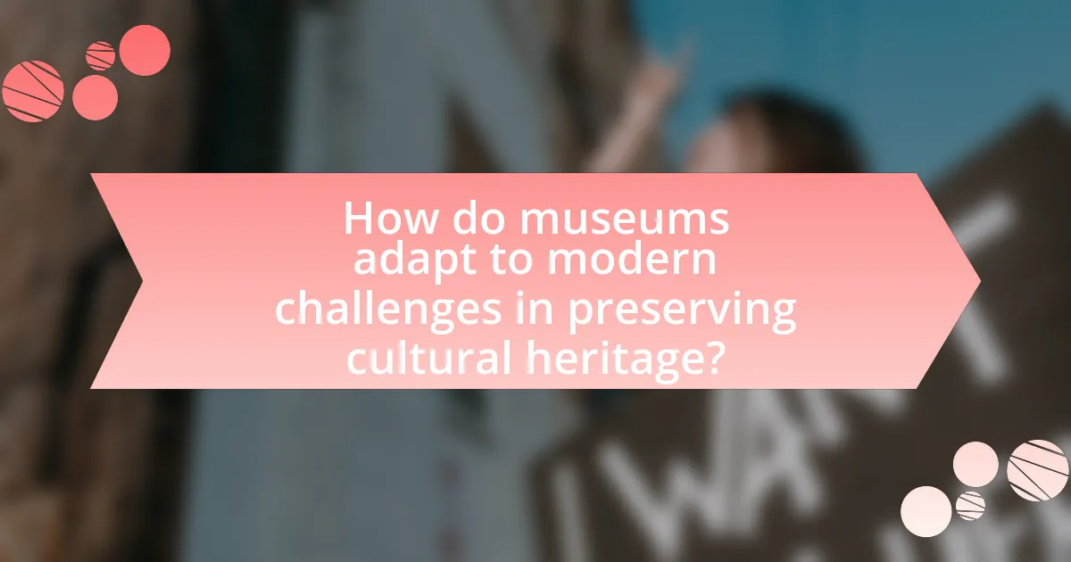 How do museums adapt to modern challenges in preserving cultural heritage?