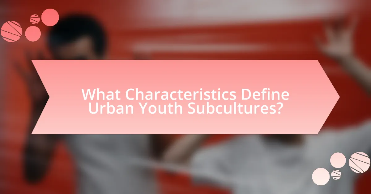 What Characteristics Define Urban Youth Subcultures?