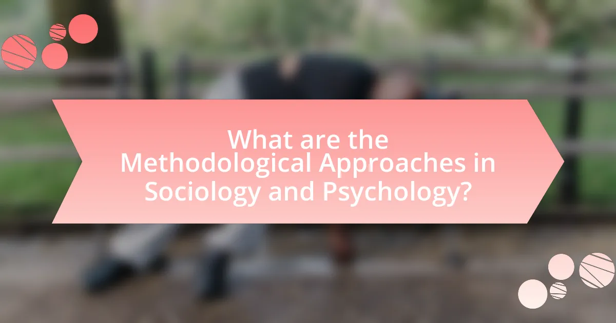 What are the Methodological Approaches in Sociology and Psychology?