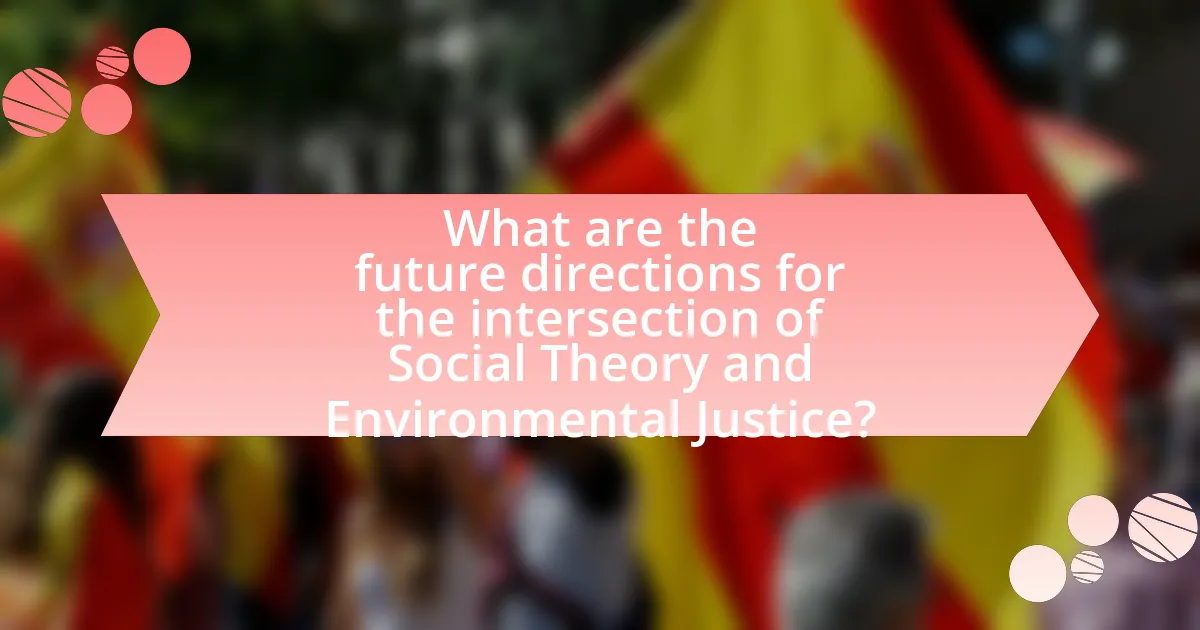What are the future directions for the intersection of Social Theory and Environmental Justice?