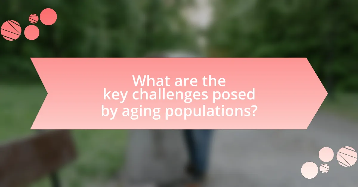What are the key challenges posed by aging populations?