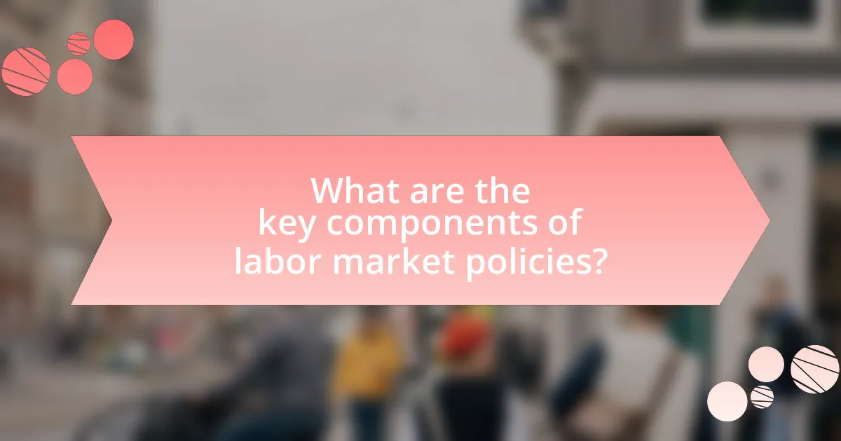 What are the key components of labor market policies?