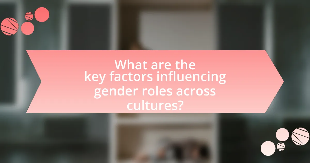 What are the key factors influencing gender roles across cultures?