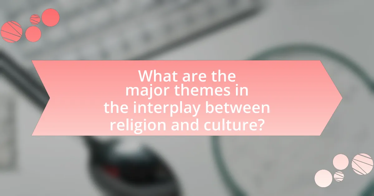 What are the major themes in the interplay between religion and culture?