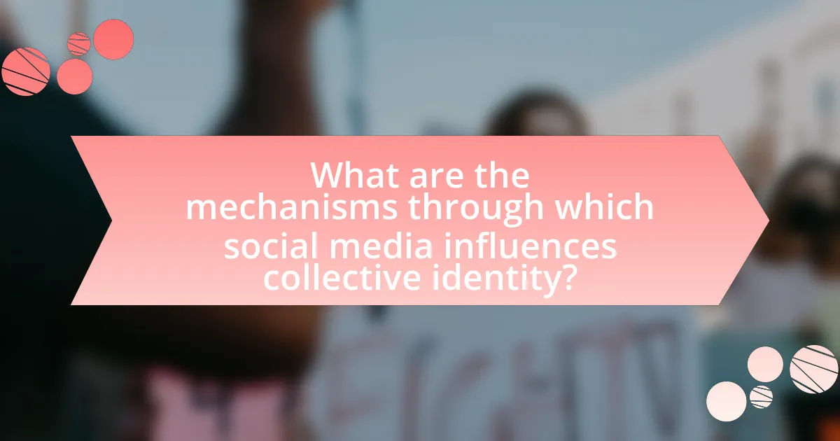 What are the mechanisms through which social media influences collective identity?