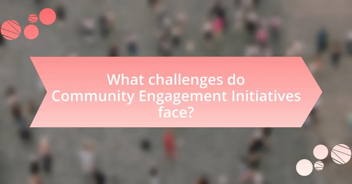 What challenges do Community Engagement Initiatives face?