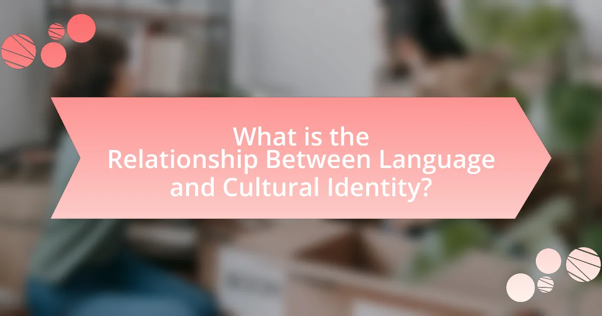 What is the Relationship Between Language and Cultural Identity?