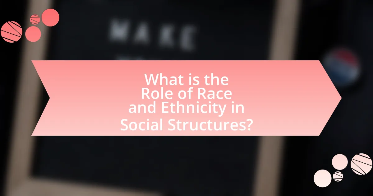 What is the Role of Race and Ethnicity in Social Structures?
