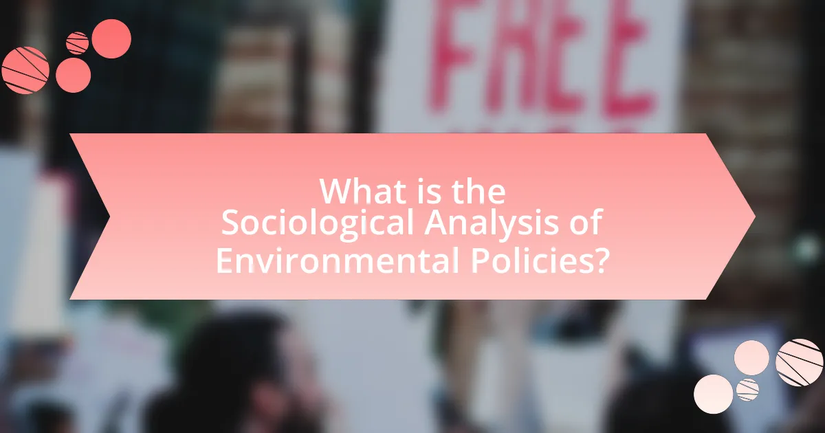 What is the Sociological Analysis of Environmental Policies?