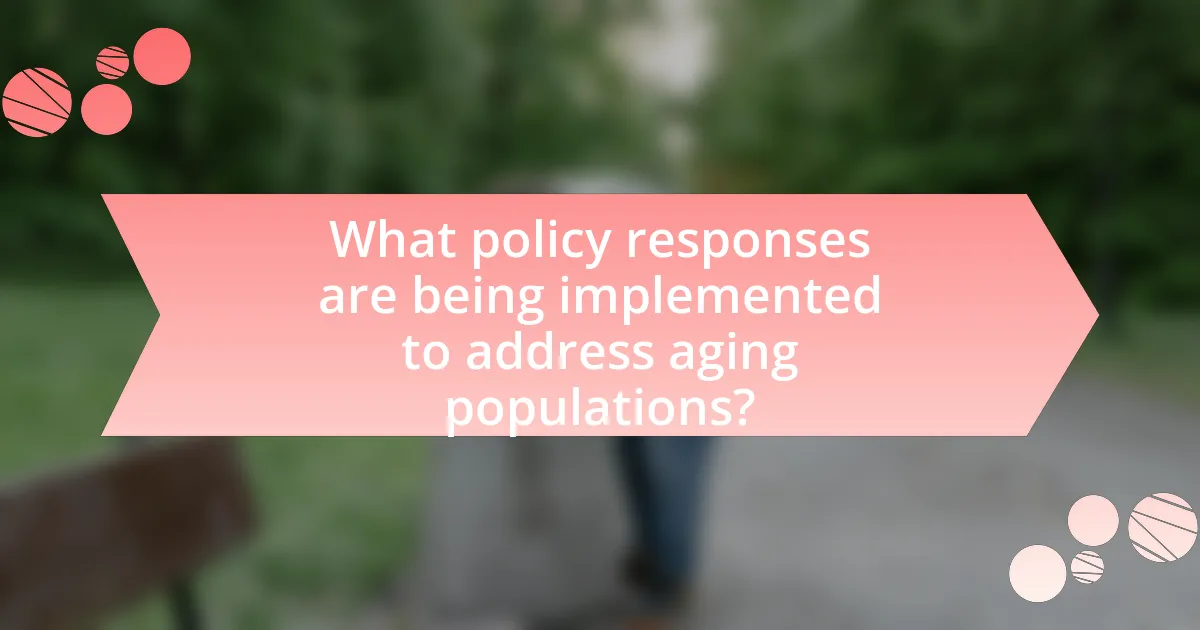 What policy responses are being implemented to address aging populations?
